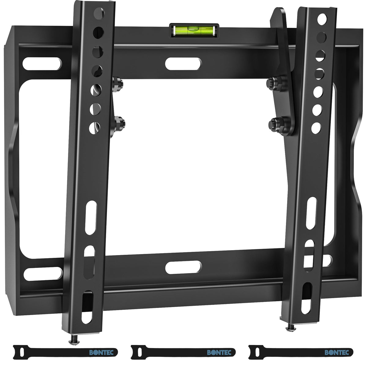 BONTEC Low Profile TV Wall Mount Bracket for Most 17-45 inch LED/ LCD/ OLED Plasma Flat Screen TVs, Ultra Slim Tilt Wall Mount up to 30kg, Max VESA 200x200mm, Bubble Level and Cable Ties Included