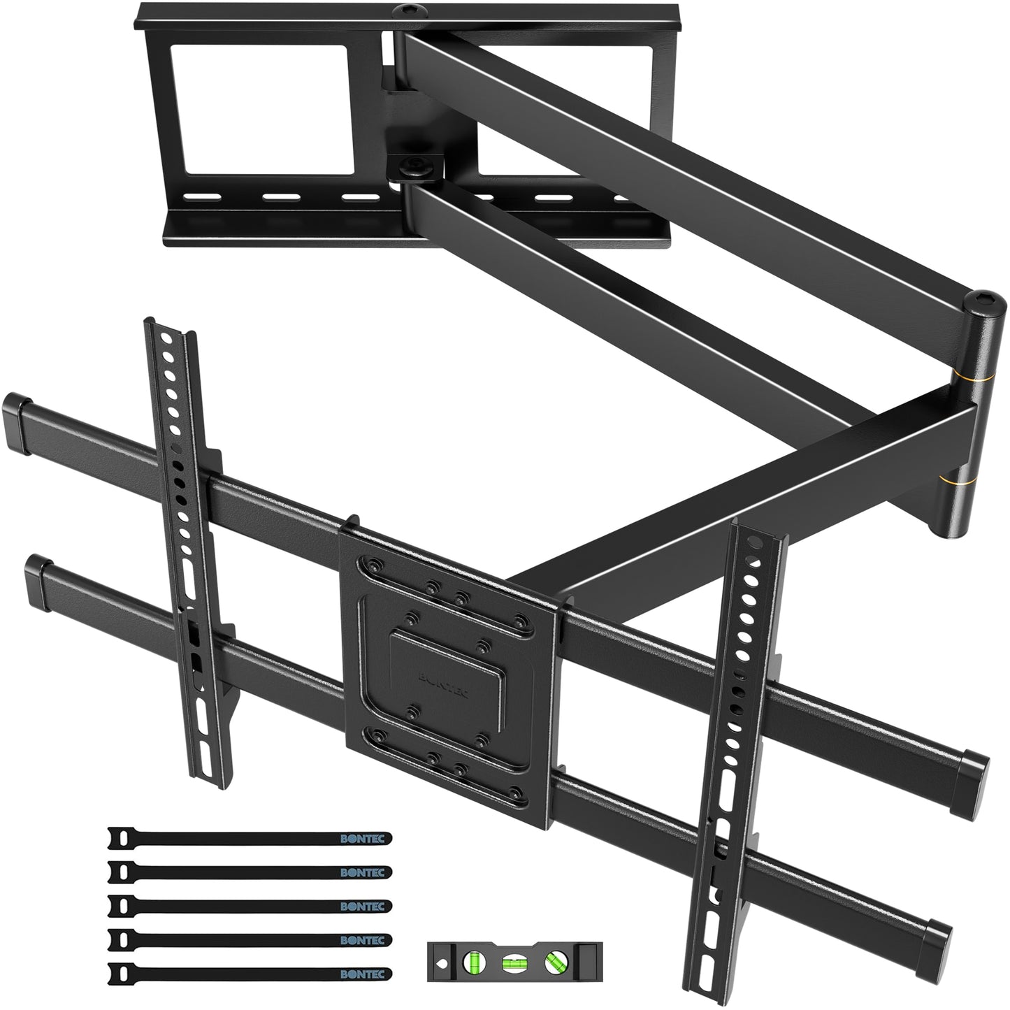 BONTEC TV Wall Bracket, Universal TV Wall Mount for 32-70 Inch, Extra Long Articulated Arm 850mm, Tilt Swivel Rotate Full Motion, VESA Wall Mount Max 400x400mm, 60kg Load