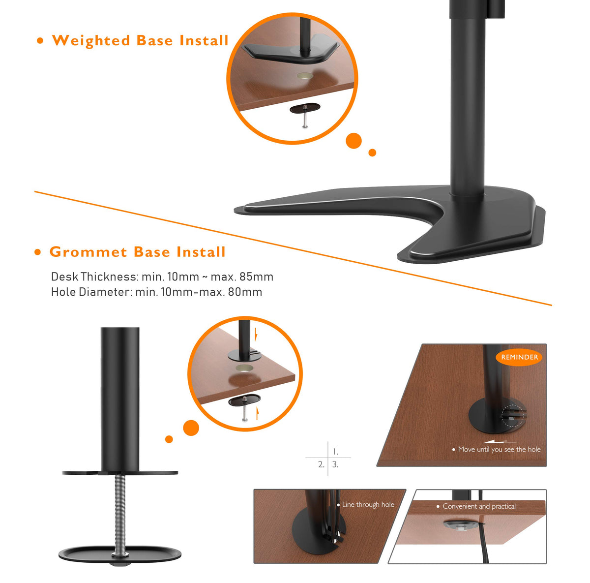 BONTEC Dual Monitor Stand for 13-27” Screens, Adjustable Desk Mount with Tilt, Swivel & Rotate, VESA 75x75 & 100x100mm, Height Adjustable, Holds Up to 10kg per Arm, Sturdy Base for Home & Office Use