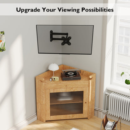 BONTEC Full Motion Articulating TV Wall Mount Bracket for 13''-30'' LCD LED TVs, Tilts Swivels Extends Rotates, VESA 75x75mm/100x100mm, Holds up to 15kg
