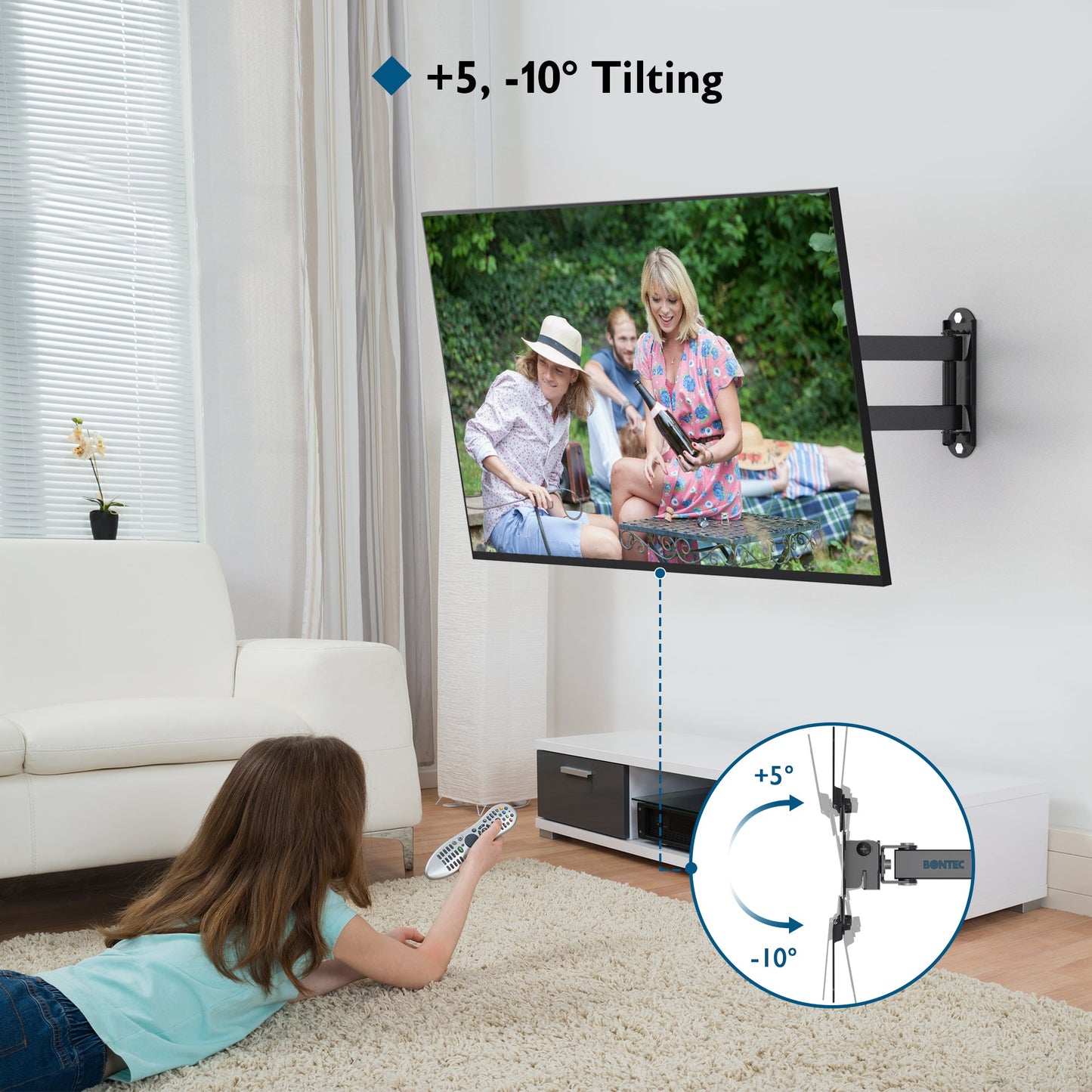 BONTEC TV Wall Bracket for Most 13-42 Inch LED LCD TVs